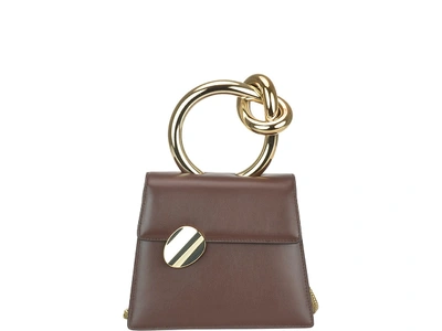 Benedetta Bruzziches Brigitta Small Leather Top Handle Bag In Brown