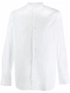 Tagliatore Regent Ribbed-bib Cotton Shirt In White