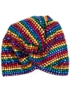 Mary Jane Claverol Olympia Rainbow Turban In Red