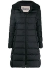 HERNO HERNO RIBBED COLLAR PUFFER JACKET - 黑色