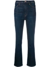 MOTHER CROPPED BOOTCUT JEANS