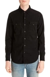 Saint Laurent Black Denim Western Shirt