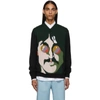 STELLA MCCARTNEY STELLA MCCARTNEY GREEN AND BLACK THE BEATLES EDITION JOHN LENNON SWEATER