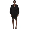 OFF-WHITE OFF-WHITE BLACK INTARSIA SIDE ZIP SWEATSHIRT DRESS