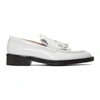 AMI ALEXANDRE MATTIUSSI AMI ALEXANDRE MATTIUSSI WHITE SPAZZO MOCCASIN LOAFERS