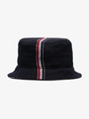 THOM BROWNE THOM BROWNE NAVY FUN MIX STRIPE BUCKET HAT,MHC299F0490614028269