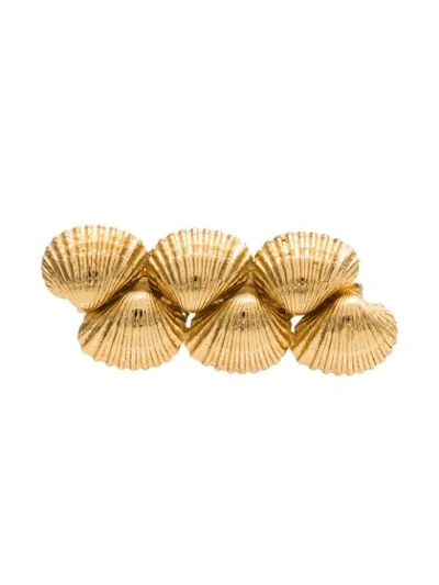 Tohum Puka Shell Hair Slide Trio In Metallic