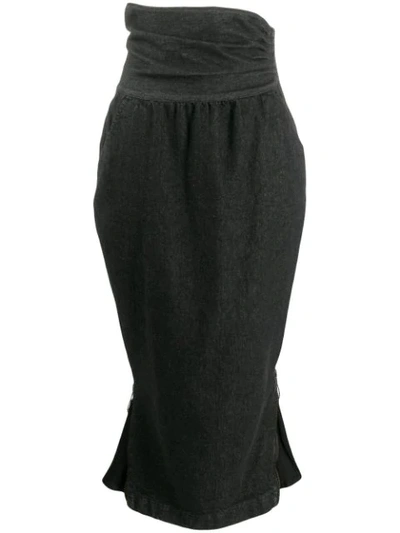 Pre-owned Moschino 1990's High Waist Skirt In Black