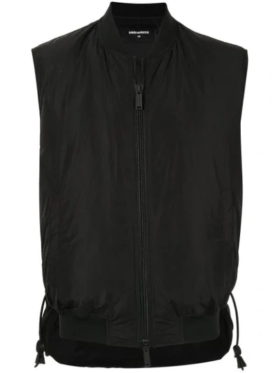 Dsquared2 Icon Zipped-up Gilet - 黑色 In Black