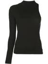 ROSETTA GETTY ONE-SLEEVE KNITTED TOP