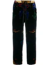 PIERRE-LOUIS MASCIA CROPPED VELVET TROUSERS