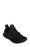 Adidas Originals Ultraboost Lace-up Knit Running Sneakers In Core Black/ Gold Metallic