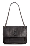 SAINT LAURENT MEDIUM NIKI GENUINE ANACONDA SHOULDER BAG,548942L000D