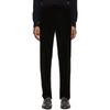 ERMENEGILDO ZEGNA ERMENEGILDO ZEGNA BLACK CORDUROY MODERN FIT TROUSERS