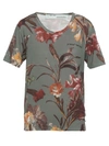 OFF-WHITE FLORAL SCOOP TEE,11017225