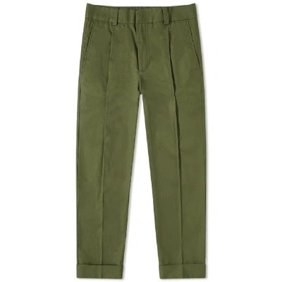Acne Studios Pierre Heavy Cropped Pant In Green