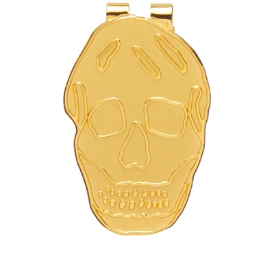 Alexander Mcqueen Skull Money Clip In Gold