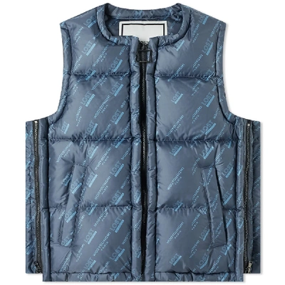 Wooyoungmi All Over Logo Gilet In Blue