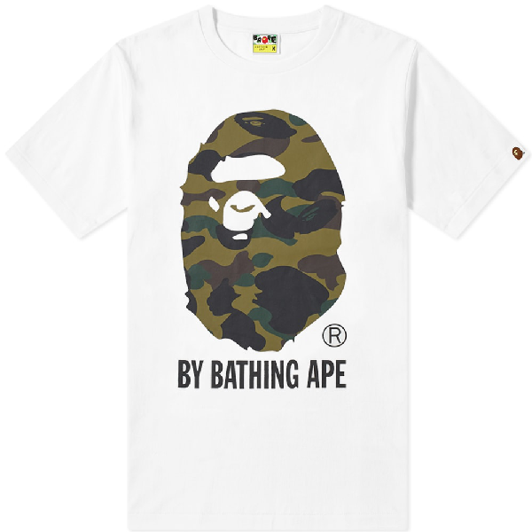 A Bathing Ape 1st Camo By Bathing Tee In White | ModeSens