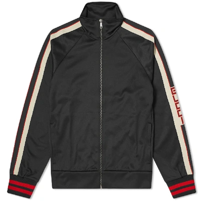 Gucci Taped Logo Track Jacket In Black