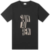 Saint Laurent Deconstructed Logo Print T-shirt In Black