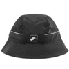 Nike Sportswear Logo-appliquéd Nylon And Mesh Bucket Hat In Black