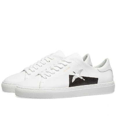 Axel Arigato Clean 90 Taped Bird Leather Low-top Sneakers In White
