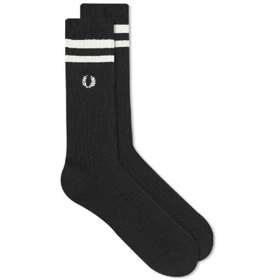 Fred Perry Tipped Sports Sock In Black