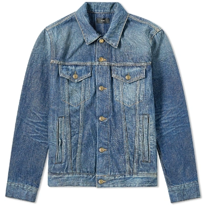 Alanui Carape Knot Patch Denim Jacket In Deep Blue