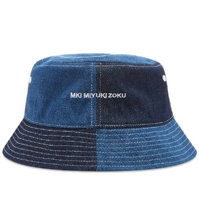 Mki Denim Bucket Hat In Blue