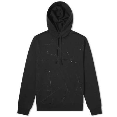 Saint Laurent Slim-fit Embroidered Loopback Cotton-jersey Hoodie In 1001 Black