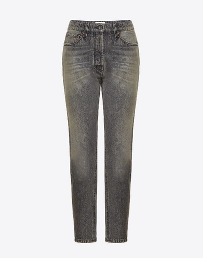 Valentino Vltn Black Denim Jeans