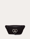 Valentino Men's Go Logo Ribbon Belt Bag/fanny Pack In Black