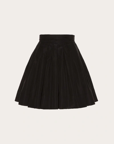 Valentino Micro Faille Skirt In Black