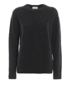 DONDUP SLATE DARK GREY BOUCLE WOOL BLEND SWEATER