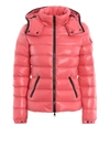 Moncler Bady Laqué Nylon Down Jacket In Pink