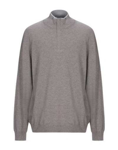 Gran Sasso Sweater With Zip In Gray