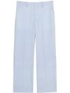 BURBERRY TUMBLED WOOL WIDE-LEG TROUSERS