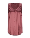 Brunello Cucinelli Top In Maroon