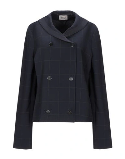 Armani Collezioni Blazer In Dark Blue