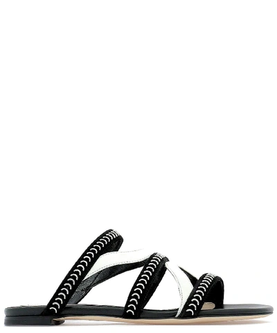 Alexander Mcqueen Embellished Strap Sandals In Black