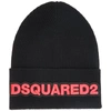 DSQUARED2 DSQUARED2 LOGO PATCH RIBBED BEANIE