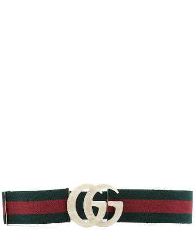 Gucci Web Belt With Gg Buckle In Multi