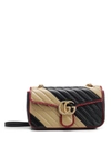 GUCCI Gucci GG Marmont Quilted Stripe Shoulder Bag