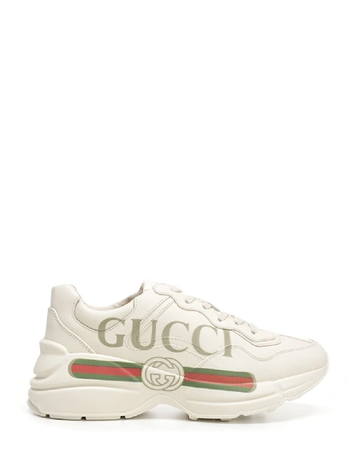 Gucci Rhyton Sneakers In White