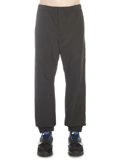Prada Fitted Straight Leg Trousers In Black