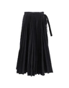 VALENTINO VALENTINO BELTED PLEATED MIDI SKIRT