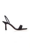 Neous Tulip Grosgrain Slingback Sandals In Black