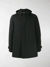 Herno Detachable Hooded Coat In Black