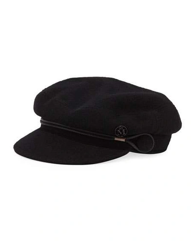 Maison Michel New Abby Newsboy Hat In Black
